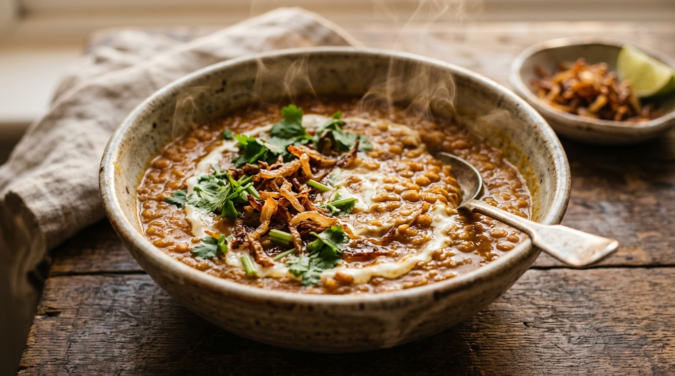 Steaming red lentil <a href=